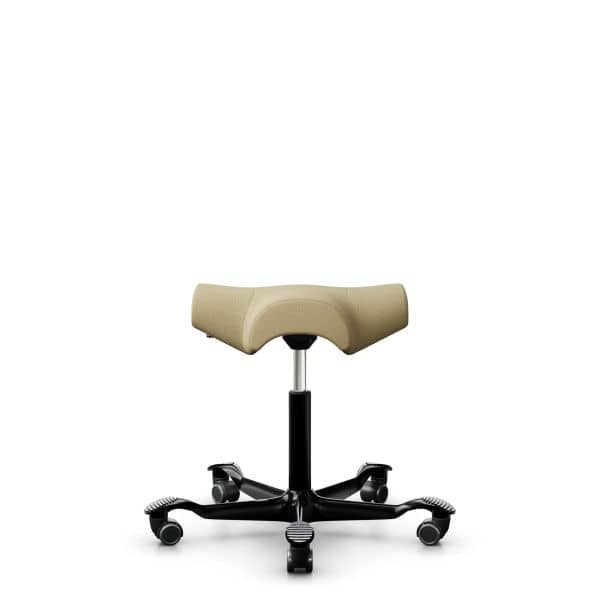 HÅG Capisco 8105, Liftomat: 265 mm, Farge: Select 62097 Light Ochre, Farge base: RAL9005 Sort Aluminium