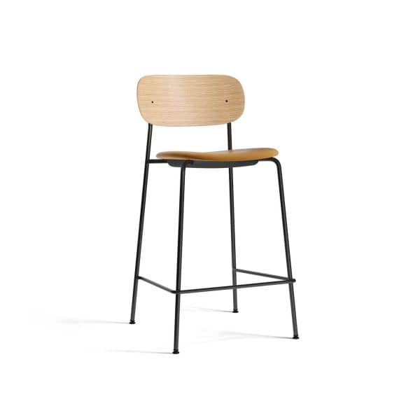Co Counter Chair, Seat Upholstery, Farge: Dakar 0250 Cognac, Farge base: Naturlig Eik