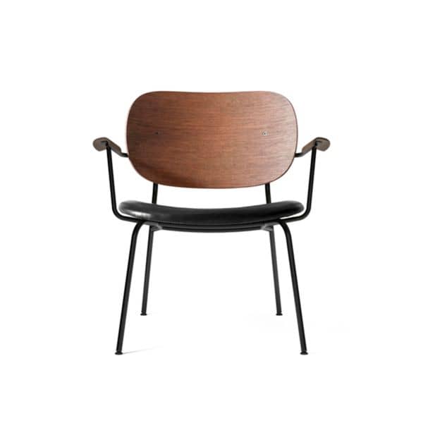 Co Lounge Chair, Seat Upholstered, Farge: Dakar 0842 Black, Farge base: Oak