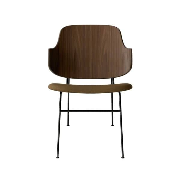 Penguin Lounge Chair, Seat Upholstered, Farge: Re-Wool 448, Farge base: Walnut