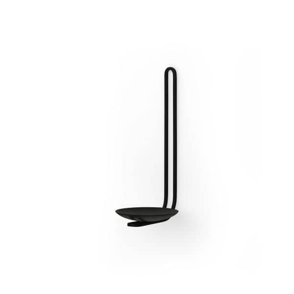 Clip Candle Holder Wall, H20, Farge: Black