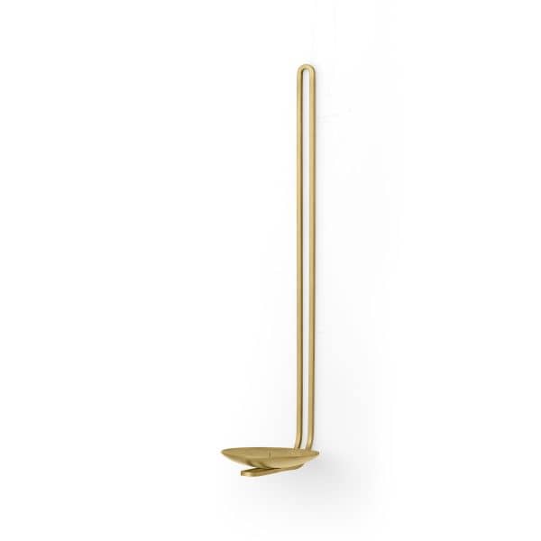 Clip Candle Holder, Wall, H34, Farge: Brass