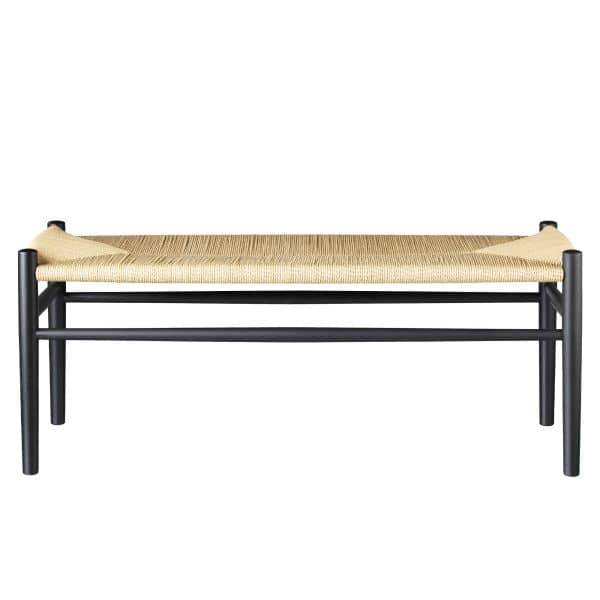 J83B Bench, Farge: Beech / Black RAL9005