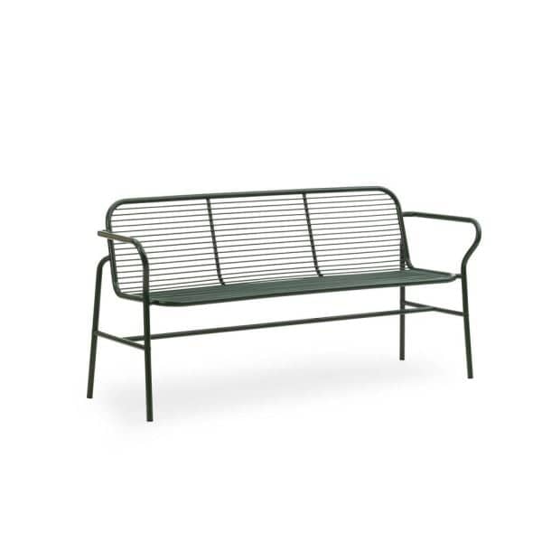 Vig Dining Bench, Farge: Dark Green
