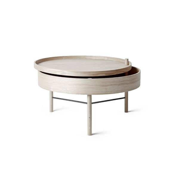 Turning Table, Farge: Natural Oak & Black Chrome