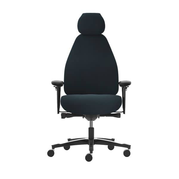 Kontorstol Malmstolen, Classic 7000 Wide, Rygghøyde: Høy, Med Armlener Og Hodehviler, Farge: Event 60999