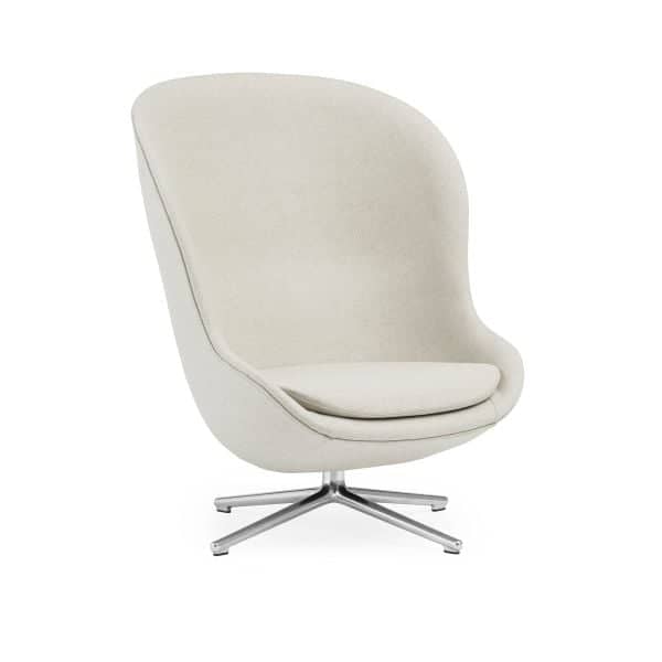 Hyg Lounge Chair High, Swivel, Farge: Main Line Flax  20 , Farge base: Polert Aluminium