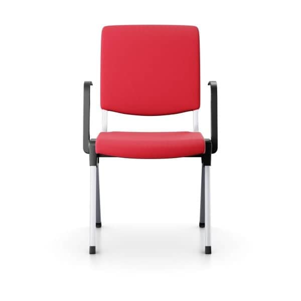 Konferansestol HÅG Conventio 9520, Farge: Select 64216 Red, Farge base: RAL9006 Sølv Aluminium