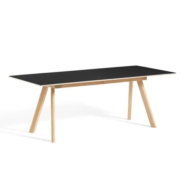 CPH 30 Extendable, Farge: Black Linoleum / Oak, Størrelse: 2000x900 mm