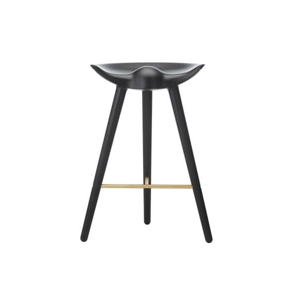 ML42 Counter Stool, Farge: Sortbeiset Bøk/ Messing