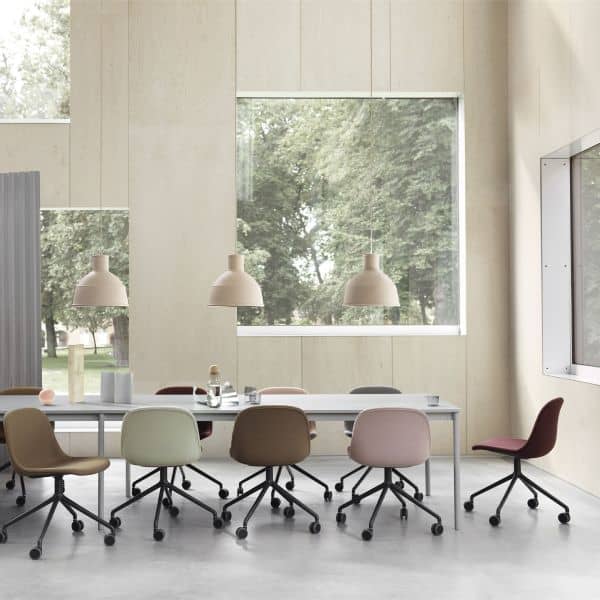 Fiber Sidechair, Understell: Aluminium Fotkryss Med Hjul