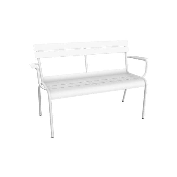Luxembourg 2-Seater Garden Bench, Farge: Cotton White