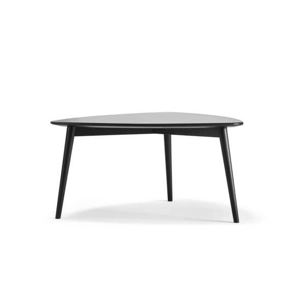 Yngve Coffee Table, Farge: Bjørk - Sort 52, Størrelse: 90 x 90 cm
