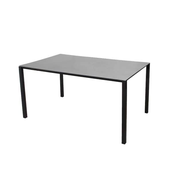 Spisebord Cane-Line, Pure - Størrelse: 150x90 cm, Farge: Concrete grey, Farge base: Lava Grey Aluminium