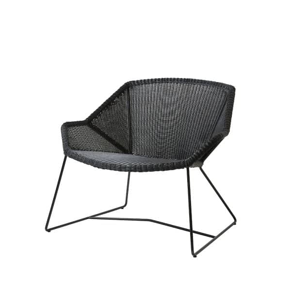 Lenestol Cane-Line, Breeze Lounge Stol, Farge: Sort