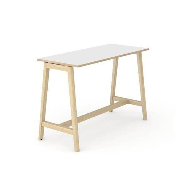 Barbord Nova Wood, Hvit Melamin, Størrelse: 1800x700 mm
