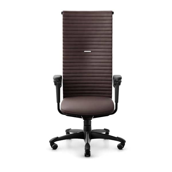 Kontorstol HÅG Excellence 9331, Farge: Paloma Soft ATG55130 Maroon, Farge base: RAL9005 Sort Aluminium