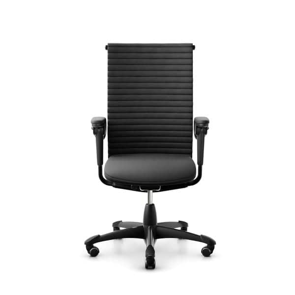 Kontorstol HÅG Excellence 9321, Farge: Paloma Soft ATG56100 Black, Farge base: RAL9005 Sort Aluminium