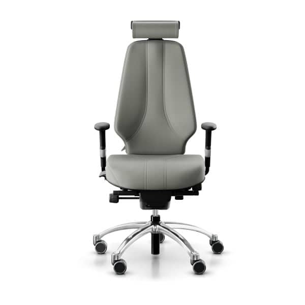 RH Logic 400 XL Kontorstol Elite, Hud, Farge: Paloma Soft ATG55115 Antra, Farge base: Polert Aluminium 