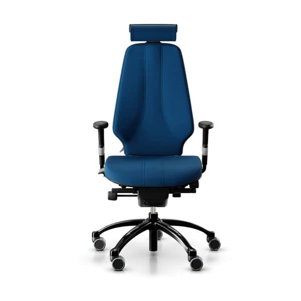 RH Logic XL 400 Kontorstol, Farge: Select 66071 Navy Blue, Farge base: RAL9005 Sort Aluminium
