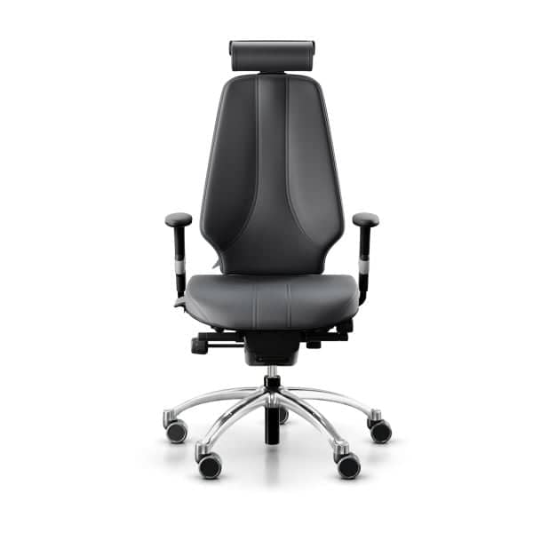 RH Logic 400 XL Kontorstol, Hud, Farge: Paloma Soft ATG55206 Charcoal, Farge base: Polert Aluminium 