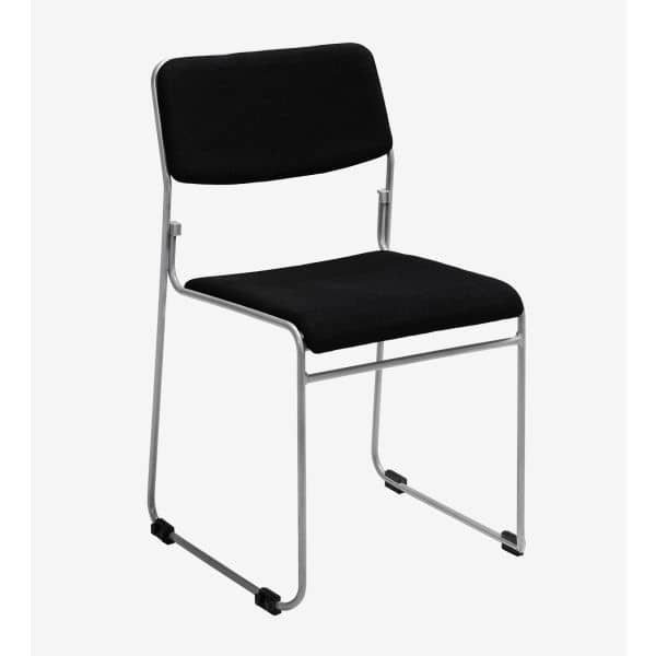 Nice Stablestol For Hotell Og Konferanse, Farge: Sort, Farge base: RAL9006 Sølv Aluminium