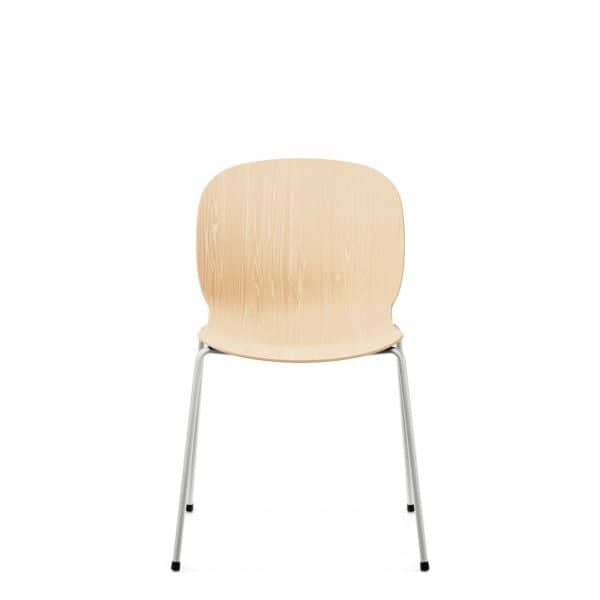 Kantine- Og Konferansestol RBM Noor 6055, Skall: Eik, Farge: Oak Shell, Farge base: Snow